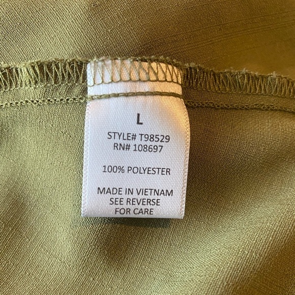 Sweet Rain Young Contemporary Green Blouse, Size L - Picture 2 of 7